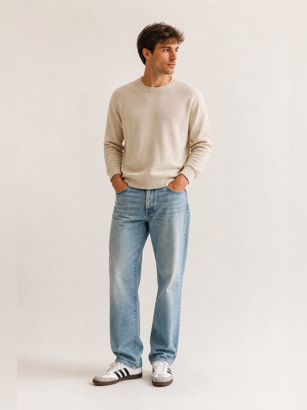 J. Crew Cotton piqué-stitch crewneck sweater • size xxl • BM043